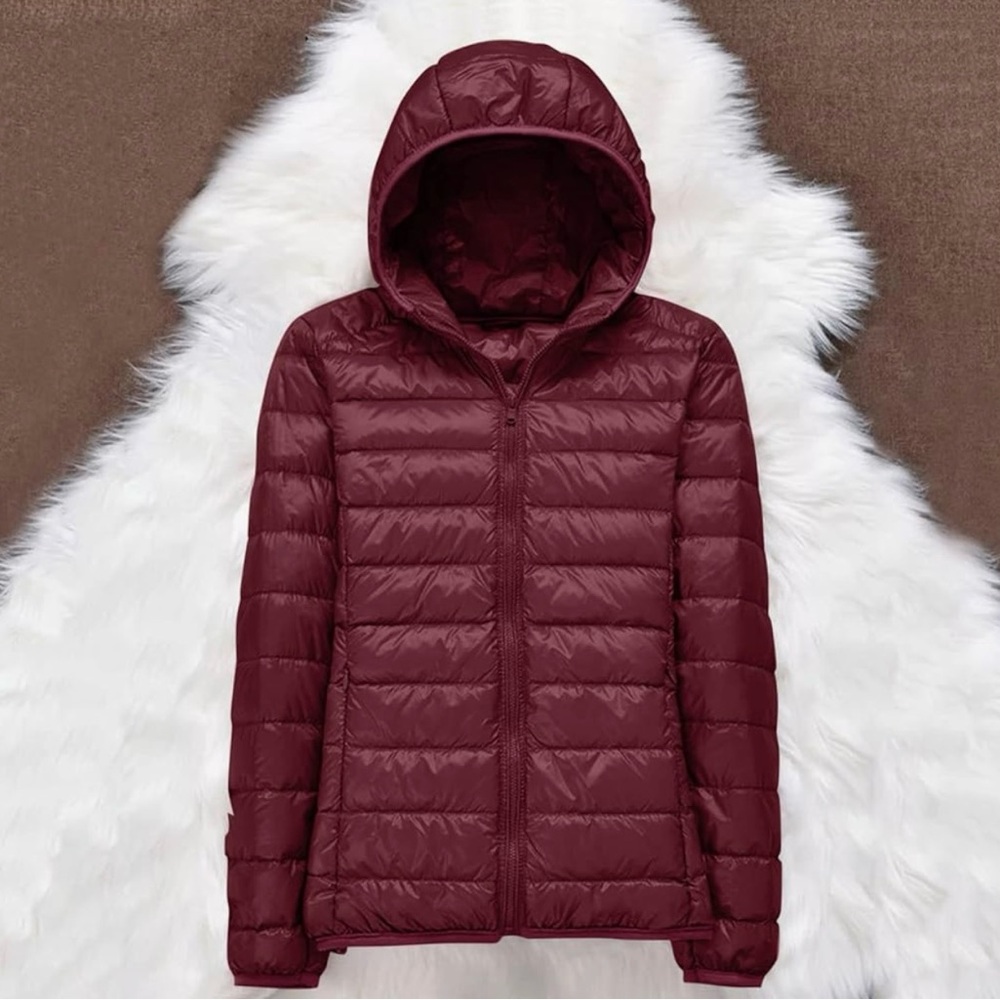 Women's Ultra Light Weight Packable Down Jacket with Removable Hoodie